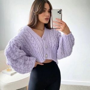 Purple Cardigan/Sweater